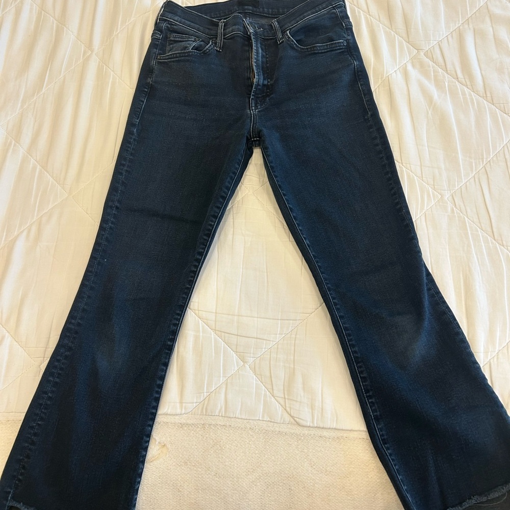 MOTHER Women's Dark Blue Flare Jeans